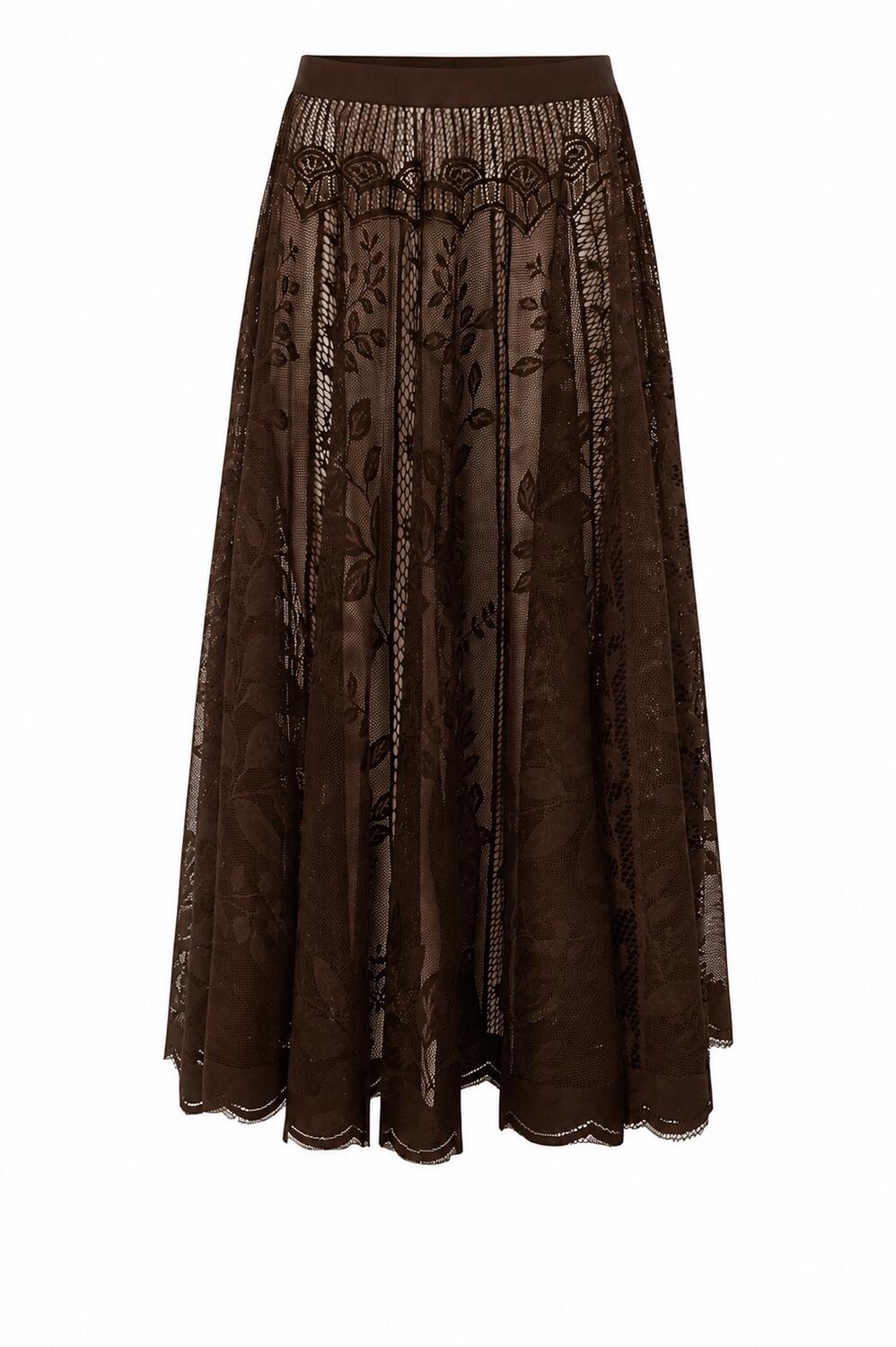 CollinsLL midi nederdel - 87 Dark Mokka